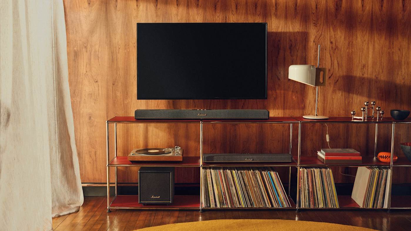 Marshall adds a subwoofer and compact soundbar to its Heston TV audio lineup