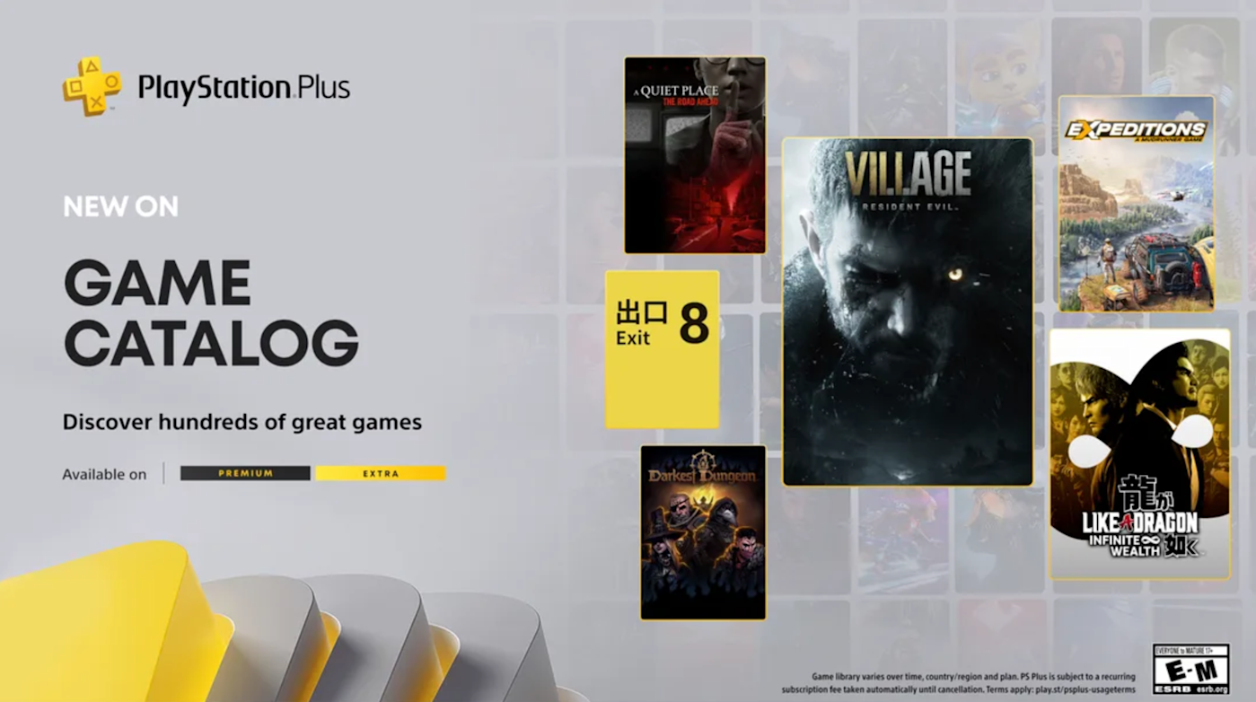 PS Plus Game Catalog additions for January include Resident Evil Village and Like a Dragon: Infinite Wealth